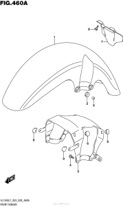 VL1500T Front Fender (Vl1500Bl7 E03)