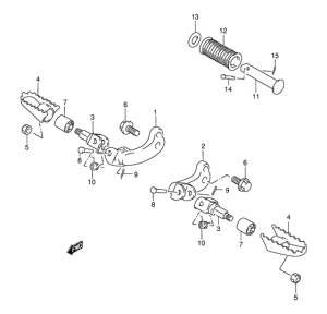 DR200 Подножки