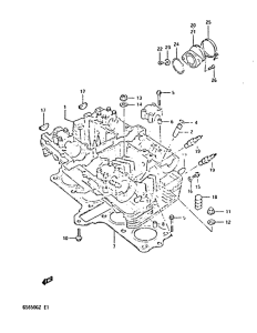GS650 Головка цилиндров