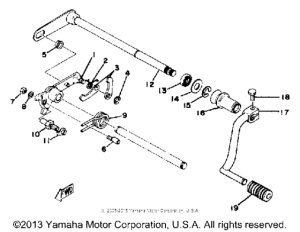 XS400SG Shift shaft pedal