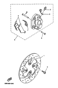YP125D Front brakecaliper