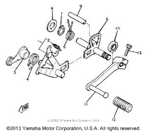XJ650G Shift shaft pedal