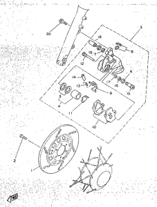 SR250 Pinza de freno delantera