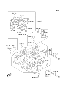 KDX50 Картер двигателя