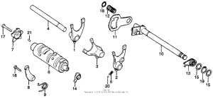 CT125 Shift drum + spindle