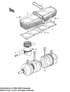 KZ1000 Cylinder / pistons / crankshaft