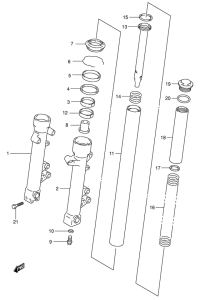 SV650 Демпфер передней вилки