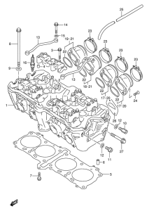 GSX-R1100 Головка цилиндров