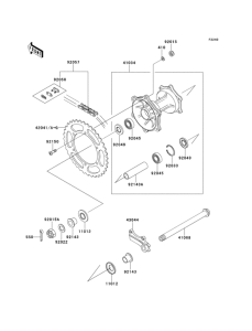  Задняя ступица колеса