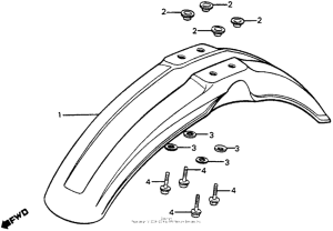 CR125R Переднее крыло
