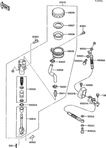 ZX1000 Задний торм цилиндр