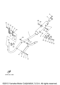 TTR125LR Выхлопная система