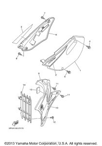 YZ85T Боковые обтекатели