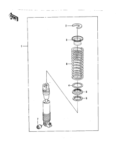KDX420 Абсорбер удавный в сборе задний