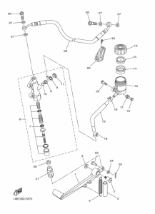 YZF-R1 Задний тормозной цилиндр