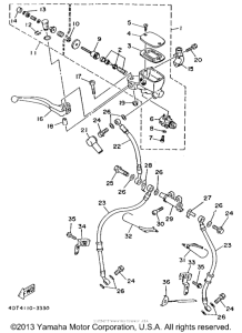 TDM850EC Главный тормозной цилиндр