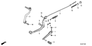 CRF100F Brake pedal assy