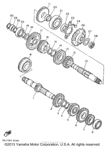 XT600EFC Трансмиссия