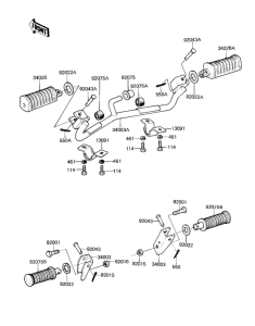KZ1000 Подножки