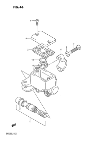 DR125 Передний тормозной цилиндр