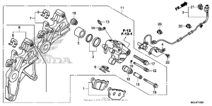 NC700X (DCT) Задний суппорт