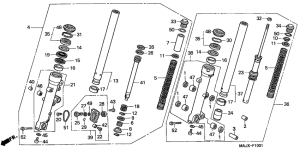 ST1100 (ABS/ TCS) Вилка передней оси