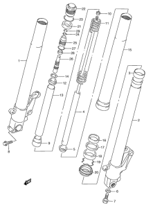 RGV250 Передняя вилка