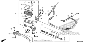 GL1800 (ABS) Цилиндр сцепления