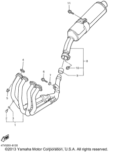 YZF600RPC Выхлопная система