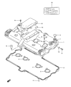 GSF1200S Крышка головки цилиндров