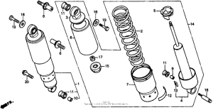 VT1100C Rear shock asorber