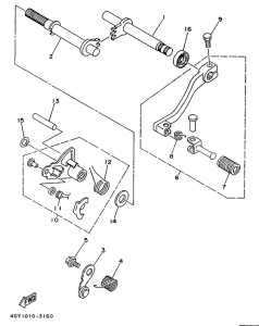 TT250R Вал переключения