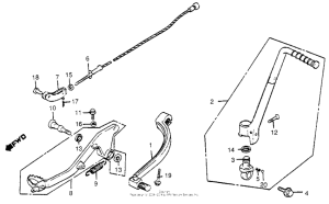 CR480 Shift pedal + kick starter arm + brake pedal 83
