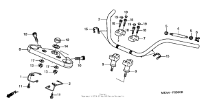 VTX1300S Handlebar + top bridge