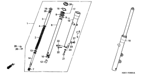 NV400 Вилка передней оси
