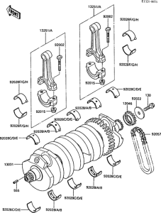 ZX1000 Crankshaft(zxt00a-020488-)