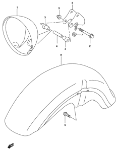 GZ125 Фара головного света