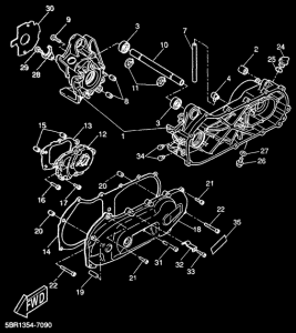 YQ50 Картер двигателя