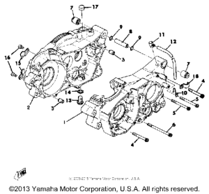 YZ400D Картер двигателя