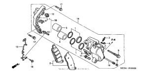 VT750DC Передний суппорт