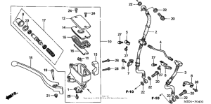 GL1500CD Передний главный тормозной цилиндр
