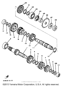 YZ490J Трансмиссия