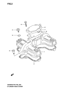 GS500 Крышка головки цилиндров