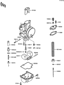 KR250 Карбюратор в разборе