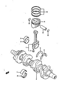 GSX-R400 Вал коленчатый