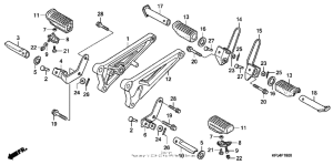 CB250 Подножки