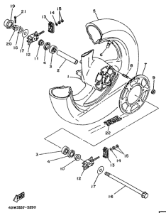 TDR125 Переднее колесо