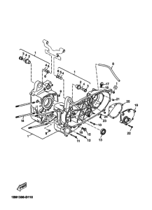 YP125R Картер двигателя