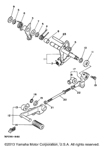XV1100K Вал переключения
