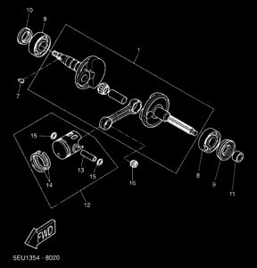 YH50 Коленчатый вал и Поршень